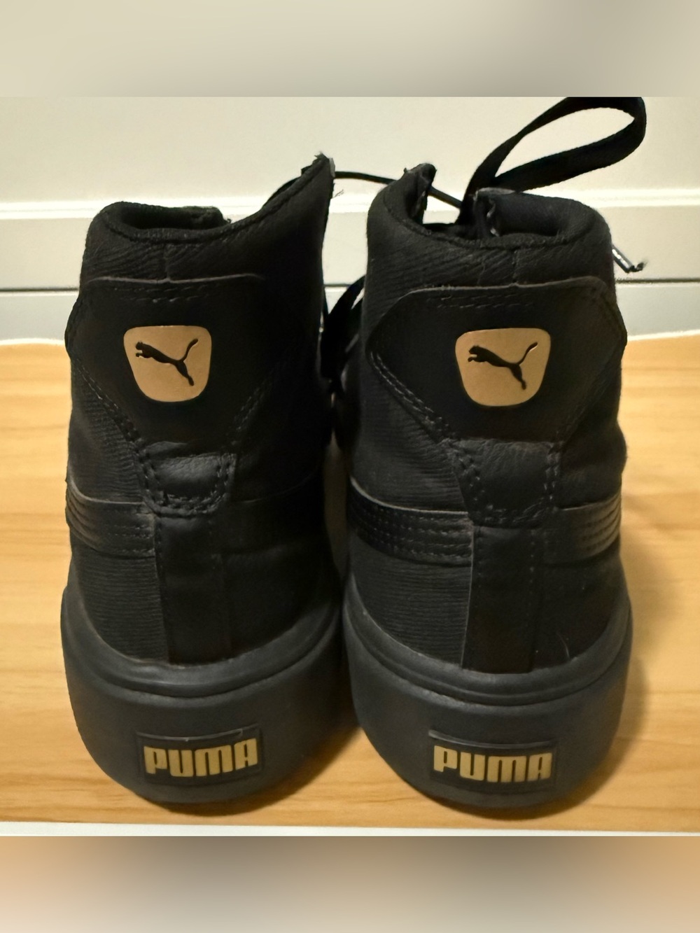 Puma Black High-Top Platform Sneakers - Picture 4 of 6
